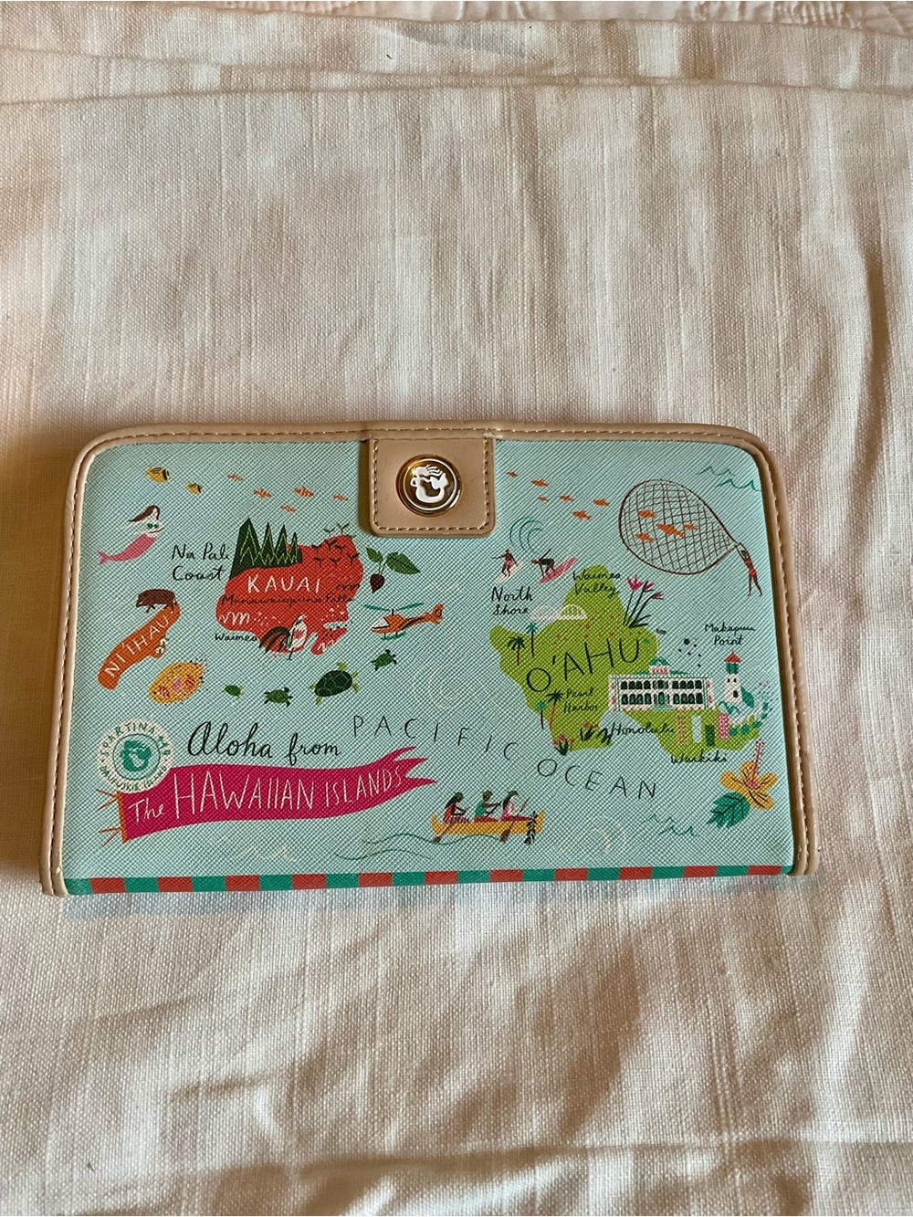 Spartina Hawaiian Islands Printed Zip Wallet